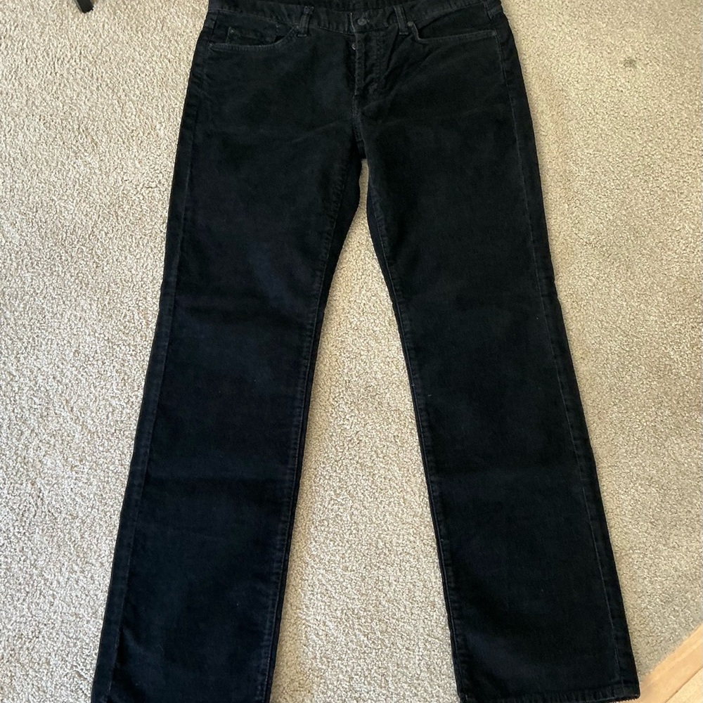 7 for all mankind men’s Black Corduroy button up Pants size 36